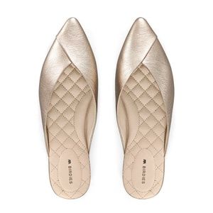 Birdies Metallic Gold Loafers